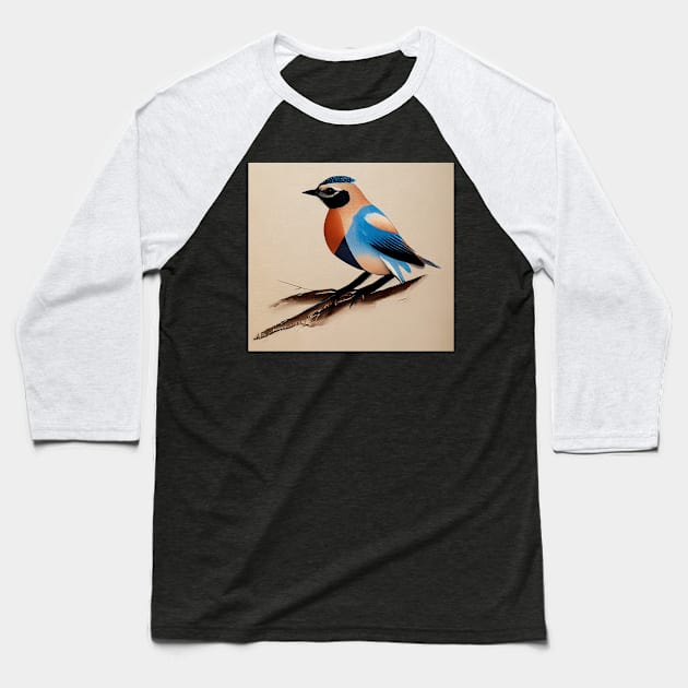 Eurasian Jay Baseball T-Shirt by fistikci